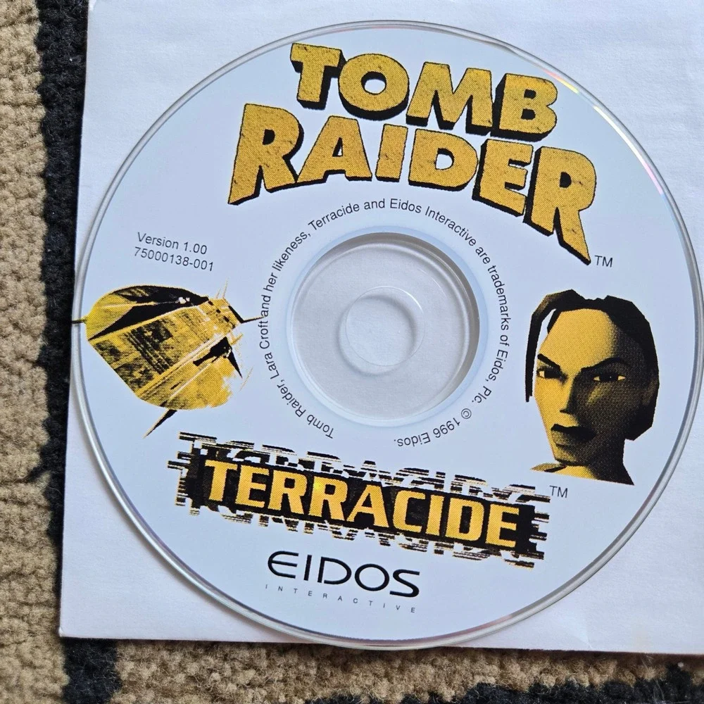 Tomb RaiderTerracide PC Demo Disc Eidos Interactive Lara Croft Version 1.00 1996